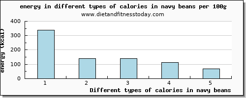 calories in navy beans energy per 100g